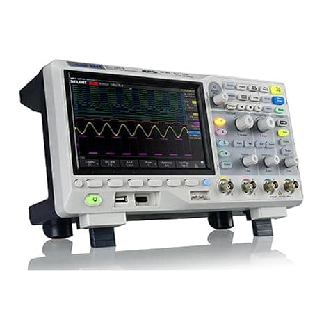 Siglent Technologies Siglent Plastic 100Mhz,4 Channel Technologies 1Gs/Sec Sampling Rate,14Mpts Record Length With Low Speed Serial Bus Trigger And Decode Sds1104X-E (Corded Electric,Grey),10 Liters