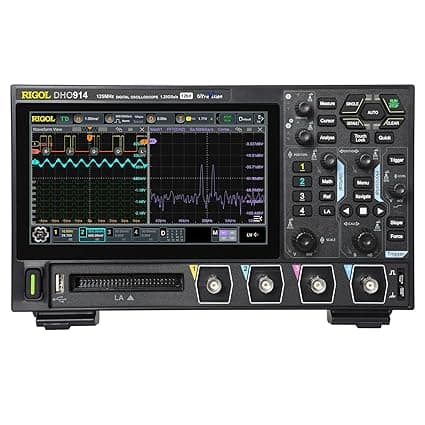 RIGOL Digital Oscilloscope DHO914 125MHz Frequency Band + 12-bit Vertical Resolution + Maximum 1.25 GSa/s Sample Rate + 4 Analog Channels