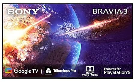 Sony BRAVIA 3 Series 139 cm (55 inches) 4K Ultra HD AI Smart LED Google TV K-55S30B (Black)