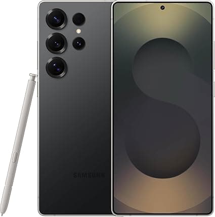 Samsung Galaxy S25 Ultra, 256GB Smartphone, Unlocked Android, AI Night Mode Camera, Snapdragon 8 Elite Fast Processor, 5000mAh Battery, Built-in S Pen, 2025, US 1 Yr Warranty, Titanium Black